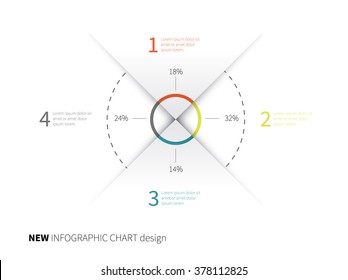 vector folded paper with circles and options for business or statistics info, steps, tutorials, show up / infographics paper element