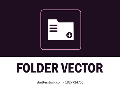 Vector of folder. With dark theme background.