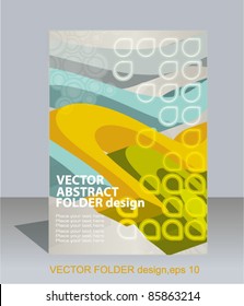 Vector folder design. 3d abstract elements