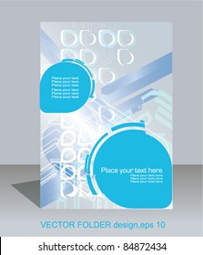 Vector folder design. Glare abstract elements