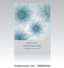 Vector folder design on floral background