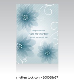 Vector folder design on floral background