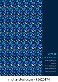 Diseño de carpetas vectoriales en fondo floral con el texto