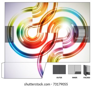 Vector Folder Design Template with Die-cut