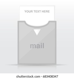 vector folder for documents gray