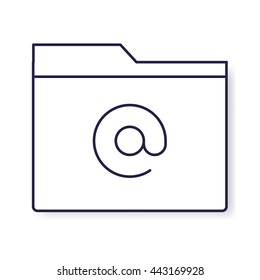 Vector folder of email storage 