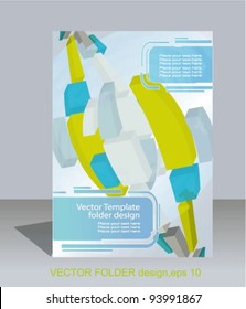 Vector folder flyer design