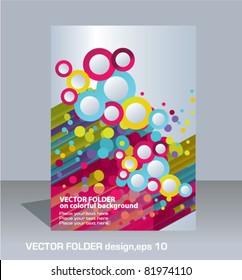 Vector folder flyer design, editable illustration