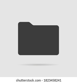 
Vector folder icon on light background