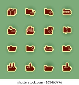 vector  folder icon set