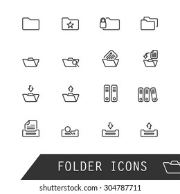 Vector folder icons.