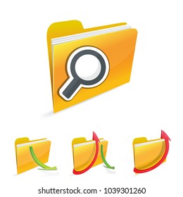 Vector Folder Search Icon