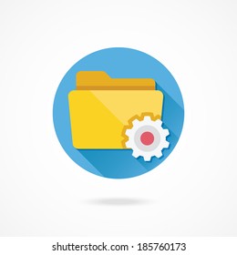 Vector Folder Settings Icon