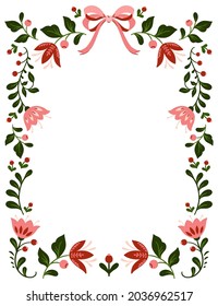 Vector Folk Art Frame Illustration