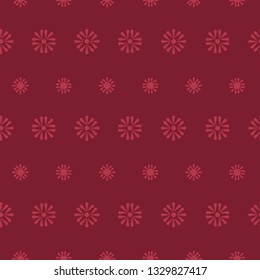 Vector Folk Daisies with Dots on dark seamless pattern background. Perfect for fabric, wallpaper and scrapbooking projects also trendy Fashion Print, Kitchenware and Floral Packaging.