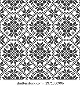 Vector folk seamless pattern. Ethnic ornament.
