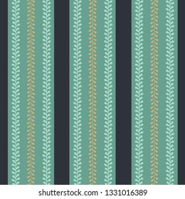 Vector Folklore Periwinkle Stripes seamless pattern background. Perfect for fabric, scrapbooking and wallpaper projects.
