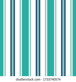 Vector Folklore Stripes in Green and Blue seamless pattern background. Perfect for fabric, scrapbooking and wallpaper projects.