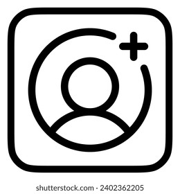 Vector follow, add user icon. Perfect for app and web interfaces, infographics, presentations, marketing, etc.