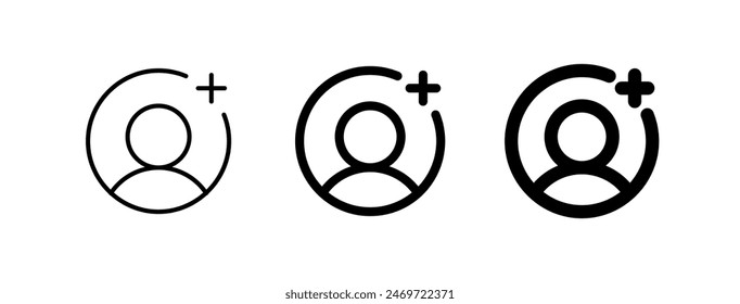 Vector follow, add user icon. Perfect for app and web interfaces, infographics, presentations, marketing, etc.