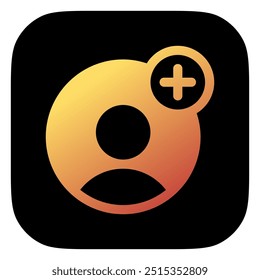 Vector follow, add user icon. Perfect for app and web interfaces, infographics, presentations, marketing, etc.