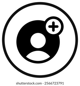 Vector follow, add user icon. Perfect for app and web interfaces, infographics, presentations, marketing, etc.