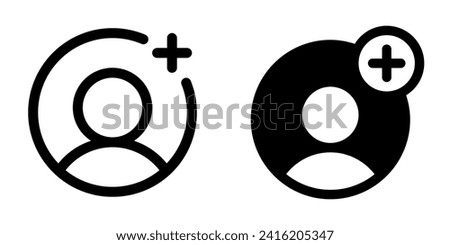 Vector follow, add user icon. Perfect for app and web interfaces, infographics, presentations, marketing, etc.