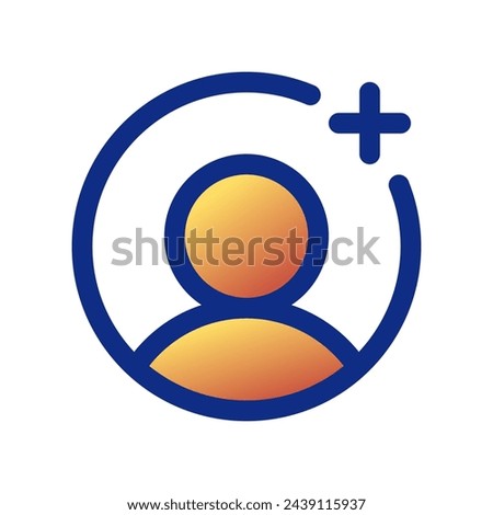 Vector follow, add user icon. Perfect for app and web interfaces, infographics, presentations, marketing, etc.