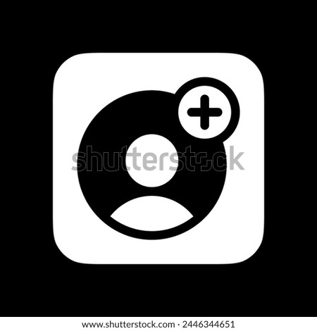 Vector follow, add user icon. Perfect for app and web interfaces, infographics, presentations, marketing, etc.