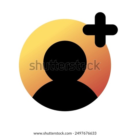 Vector follow, add user icon. Perfect for app and web interfaces, infographics, presentations, marketing, etc.