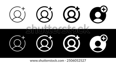Vector follow, add user icon. Perfect for app and web interfaces, infographics, presentations, marketing, etc.