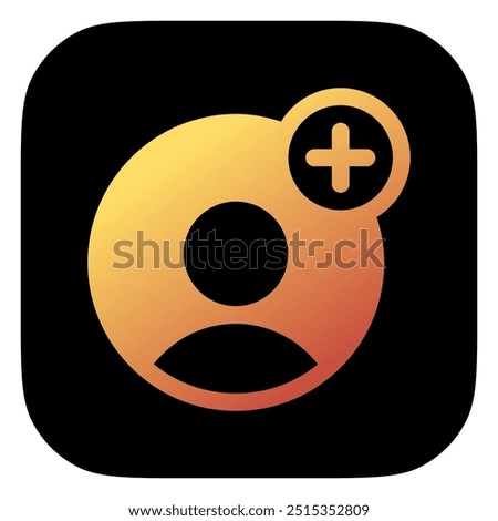 Vector follow, add user icon. Perfect for app and web interfaces, infographics, presentations, marketing, etc.