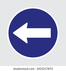 vector follow left sign illustration