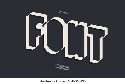 Vector font 3d bold style modern typography for infographics, motion graphics, video, promotion, decoration, logotype, party poster, t shirt, book, animation, banner, game, printing. 10 eps