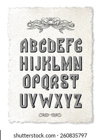 Vector font, alphabet, vector