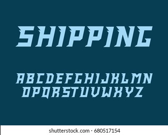 Vektorschriftart und Alphabet.