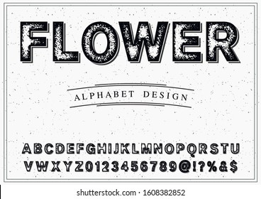 Vector font. alphabet design old style Typography creative font design Abstract modern alphabet typeface vector