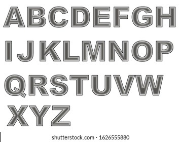 Vector Font Alphabet Letters Isolated On Stock Vector (Royalty Free ...