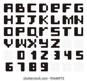 vector font in alphabetical order