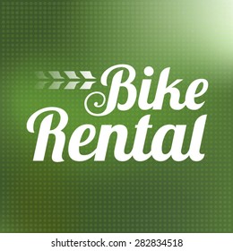 Vector Font Bike Rental