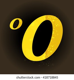 vector font with a bright Golden Sparkling light sensual dimension letters on balck background