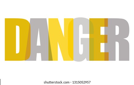 Vector font. Broken text