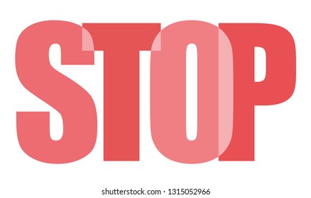 Vector font. Broken text