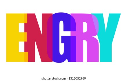 Vector font. Broken text