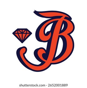 Vector Font celtic logo design with gemstone vector