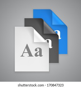 Vector font choices on paper