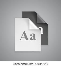 Vector font choices on paper