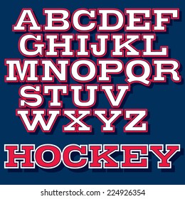 Vector Font For College Sport Team