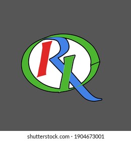 Diseño del tipo de letra del vector para "RX", dulce para el logotipo