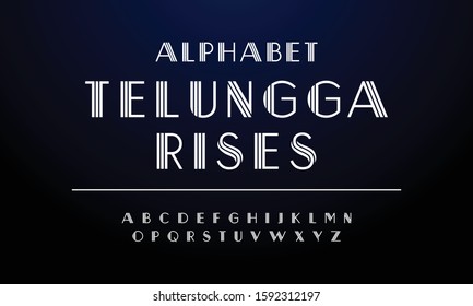 Vector font design. Typography display a to z.